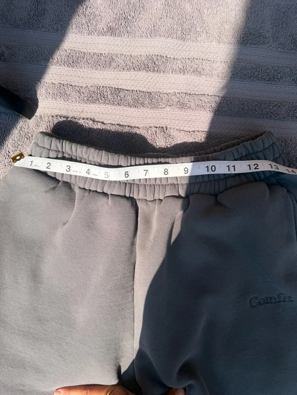 Comfrt Minimalist Weighted Hoodie & Joggers Sweatsuit Matching Set Gray Large